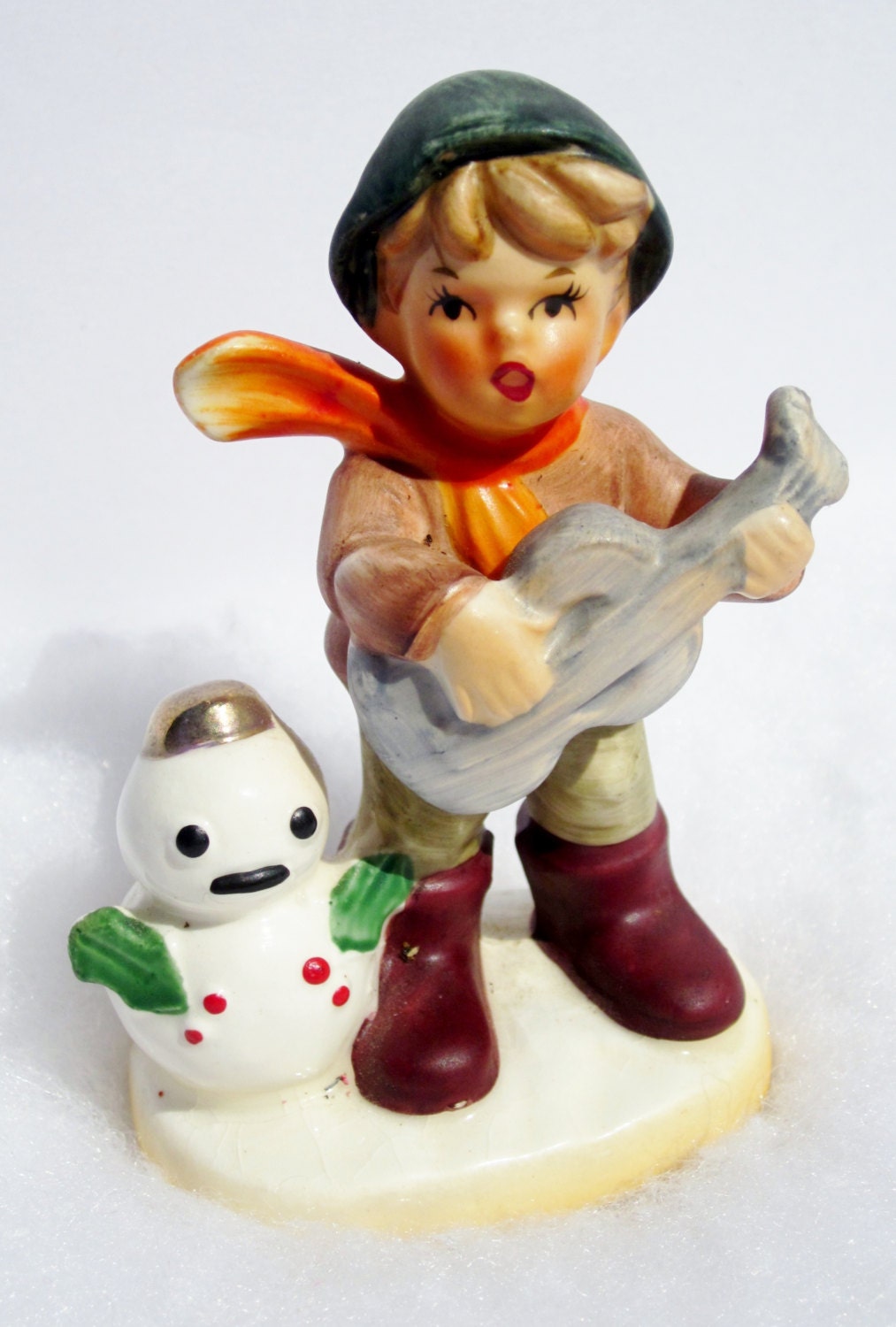 Vintage Napco Figurine Handpainted Boy Christmas by antiquelove22