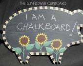 Sun Flower Pig Chalk Board