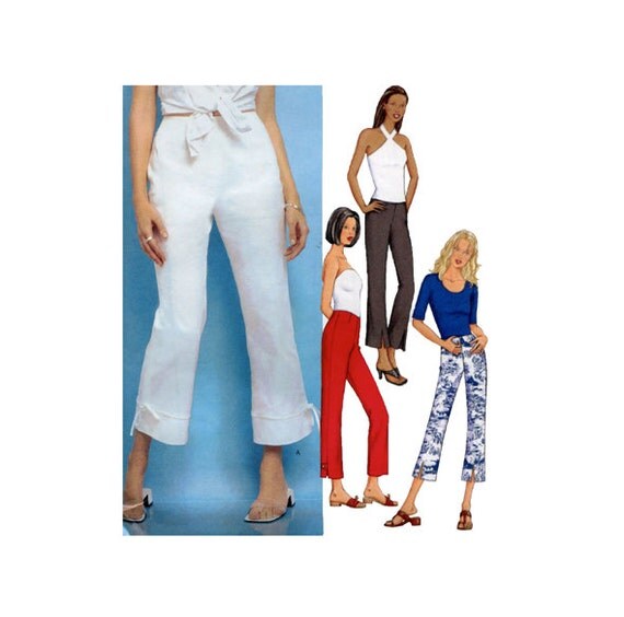 WOMEN'S CAPRI PANTS Pattern Fitted StraightLeg Cropped