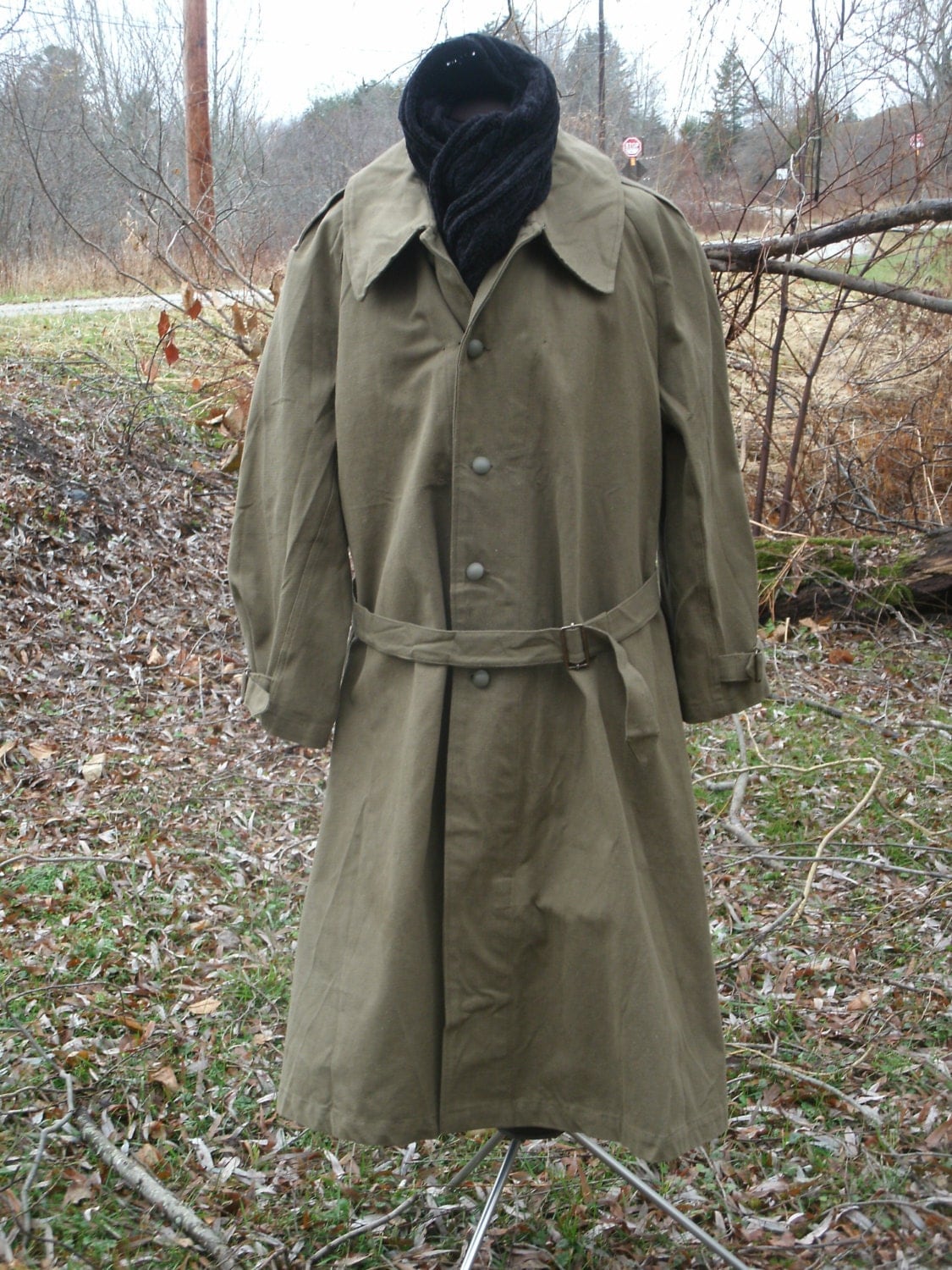 Vintage Trench Coat New Condition French Military Trench Coat