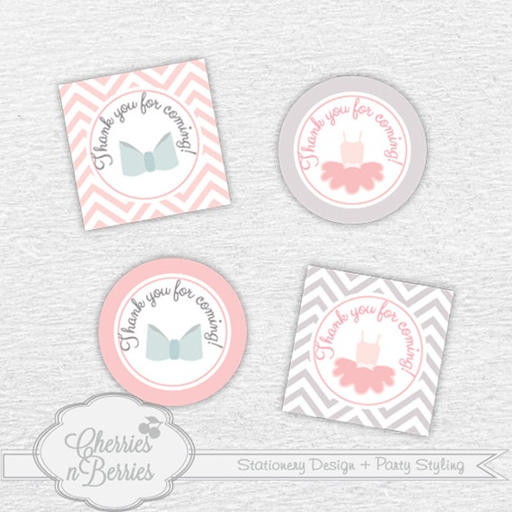 Ballerina Party - Printable Favor Tags Il_570xn