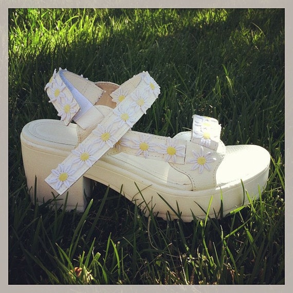 RSRVD // EURO 39 // OOAK Daisy Platform Sandals