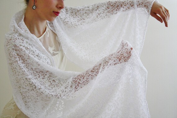 white bridal wrap