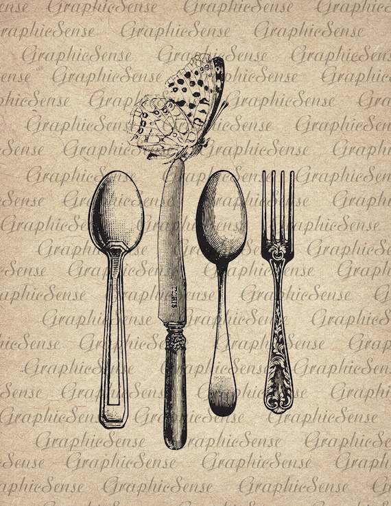 Kitchen Ware Antique Vintage Printable Graphics Digital