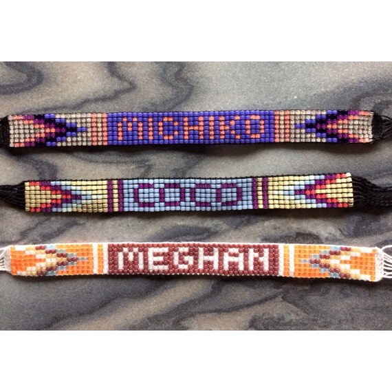 Custom Word/Name Bead Loom Friendship Bracelet