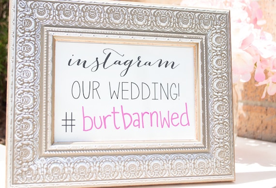 Printable Instagram Sign for your wedding // Instant Download