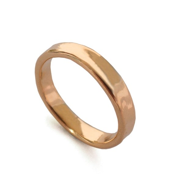 rose Band wedding   Gold Band, Gold  18k 18k gold Ring, 18k  Rose  Ring Wedding band Wedding Gold