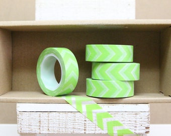 Washi Tape - lime green arrows - chevron - 5012