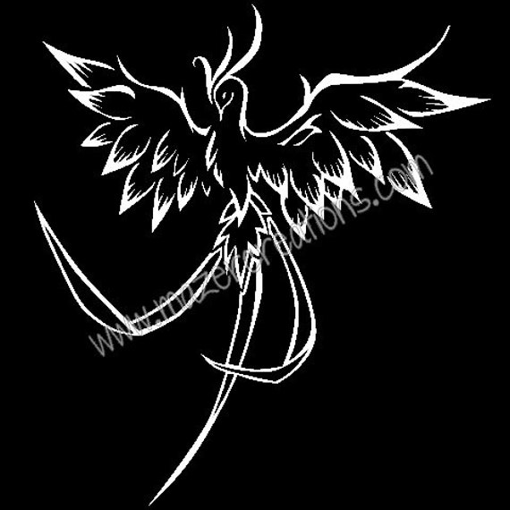 Phoenix Vinyl Car Decal Wicca Pagan