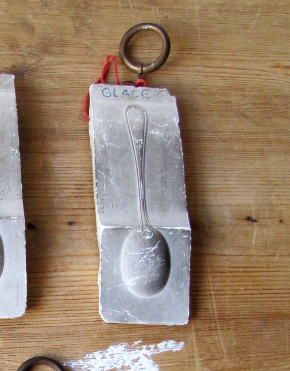 Antique Silverware Plaster Casting Spoon Mold From The Paris