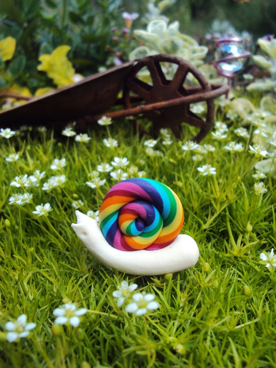 Download Fairy Garden Miniature Snail Rainbow Snail by HelloLittleCloud