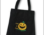 Trick or Treat Halloween Bag with Zipper
