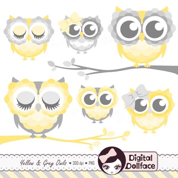 yellow owl clip art - photo #30