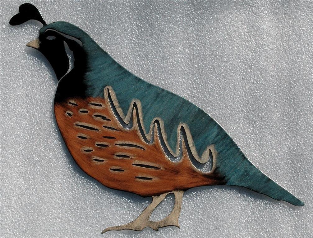 Quail Metal Wall Decor Garden Art