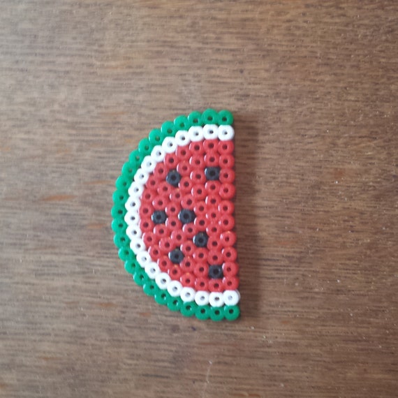 Items similar to SALE Cute Watermelon Hama Bead Magnet - Fruit themed ...