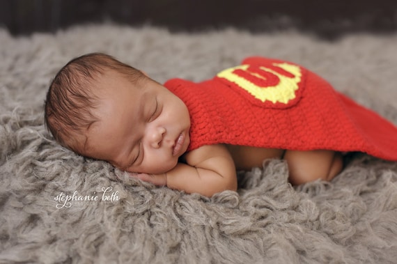 SUPER SALE, Newborn Baby Superhero Superman Cape, Photo Prop, Baby Shower Gift.