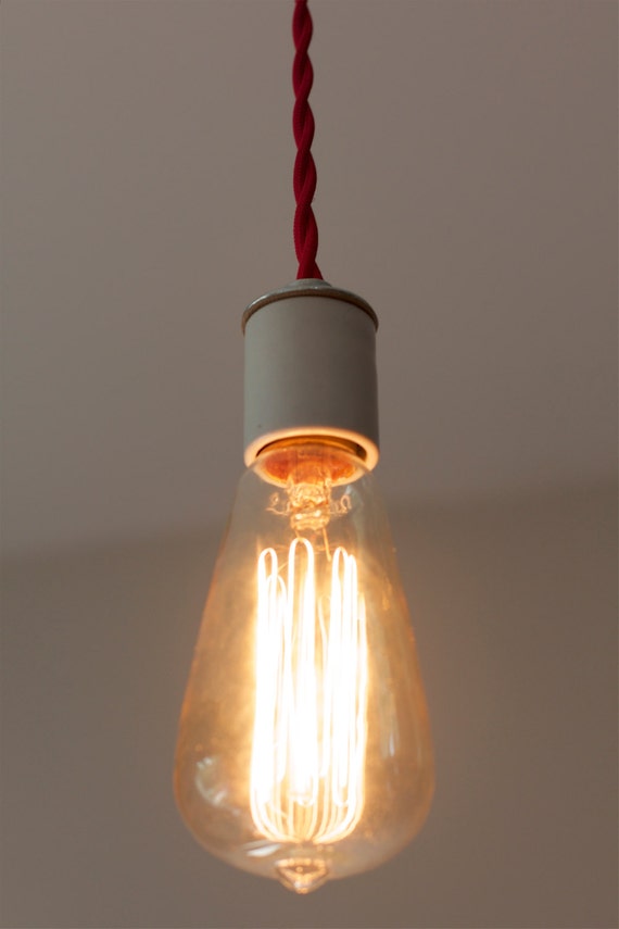 Single Edison Handing Light Bulb Fixture// by 7MWoodworking