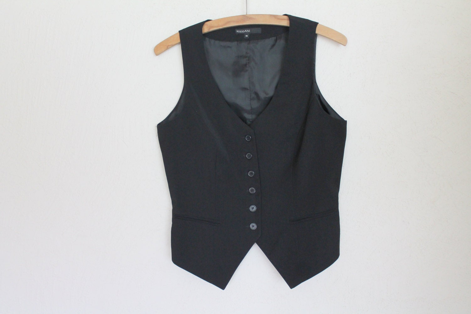 Women's Vest Black Women Vest Black Formal Fitted Vest