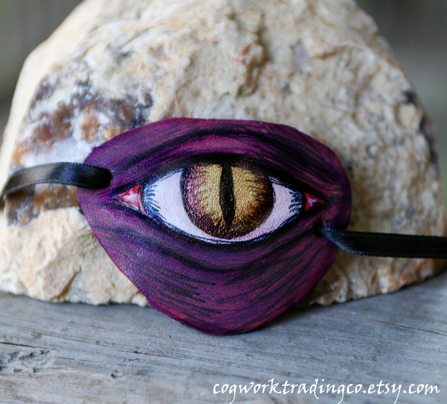 Custom Dragon Eye First Mate's Eye patch Hand painted and