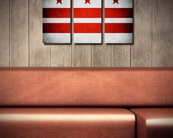 Washington DC Flag Triptych (w/ Free Shipping!)