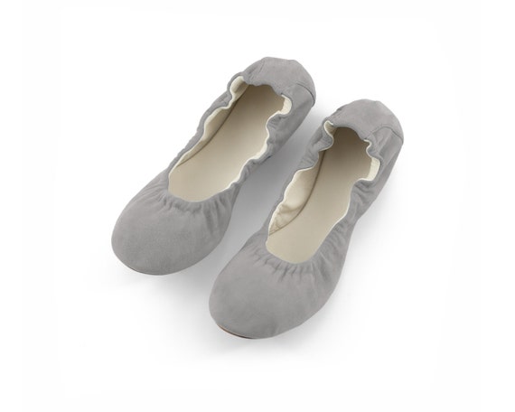 gray ballerina flats