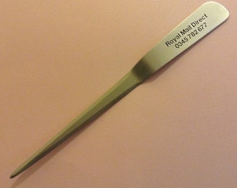 Stainless steel letter opener satin finished
