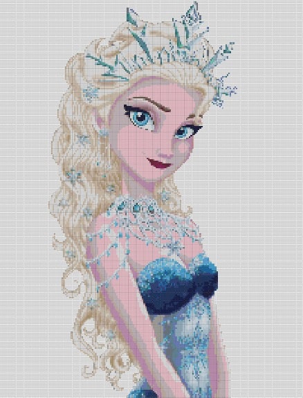 Counted Cross Stitch pattern or kit Ice Queen Elsa Princess