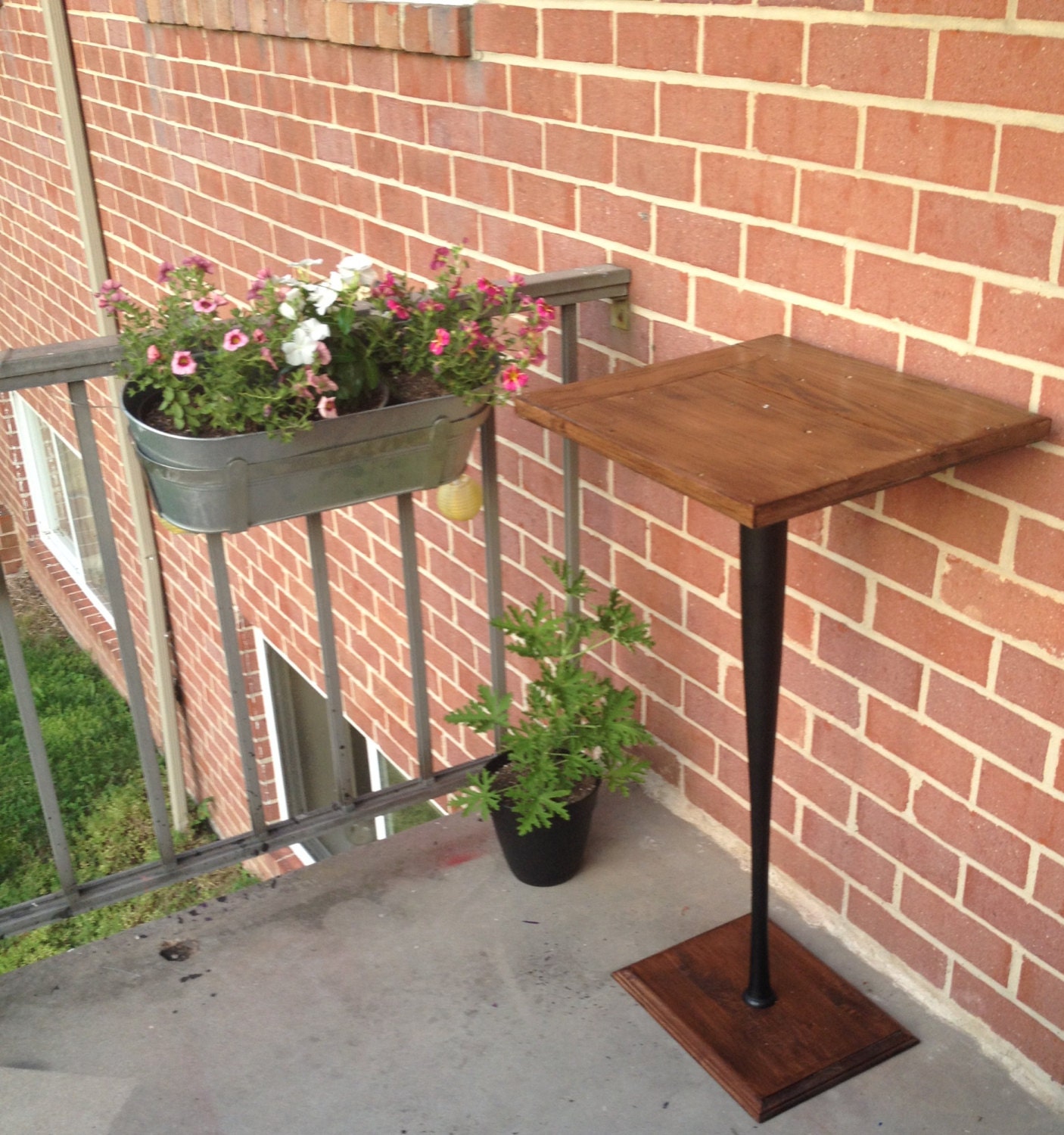 Baseball bat table reclaimed wood repurposed by SheltonWoodworks