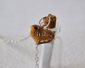 Jar Necklace Sister Keepsake Necklace or Keychain your choice