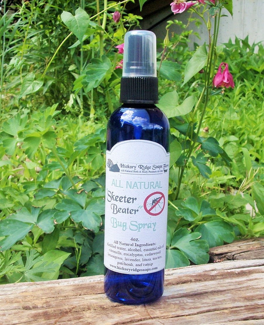 All Natural Organic Bug Spray Repellent Deet by HickoryRidgeSoaps