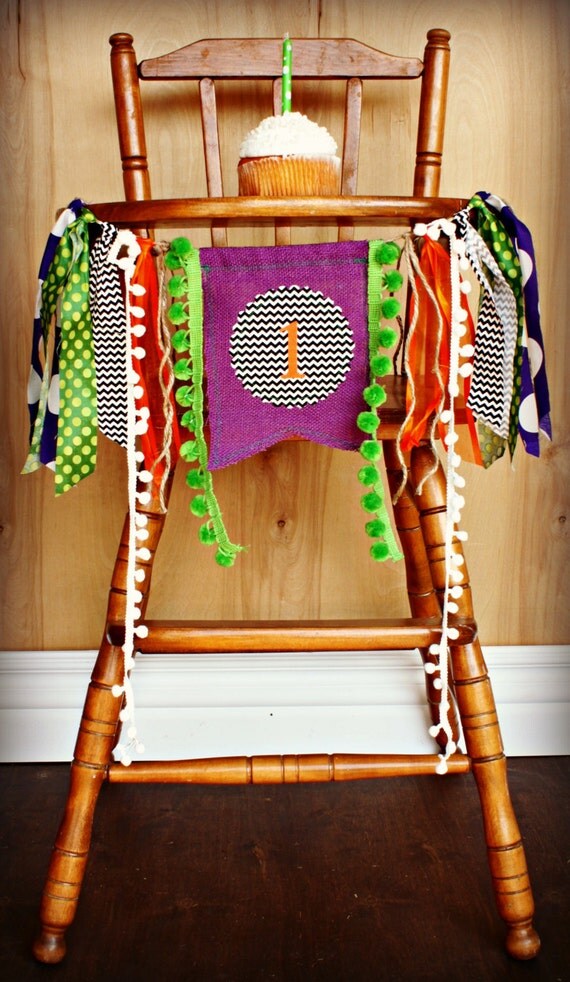 HALLOWEEN Fall Birthday High Chair Highchair Banner Party