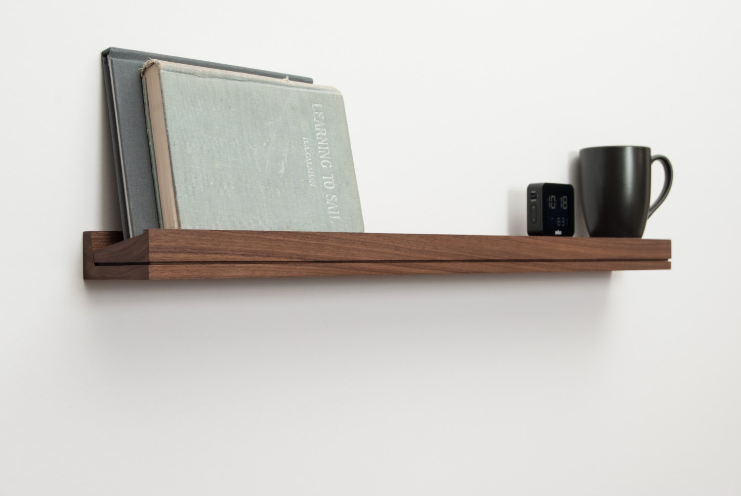 SINGULAR wall shelf solid walnut by AlphaIndia on Etsy