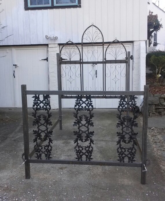 Bed is made of steel metal and recycled material