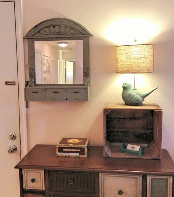 ReservedRustic Chic Entryway Shelf with by AlchemyHomeDecor