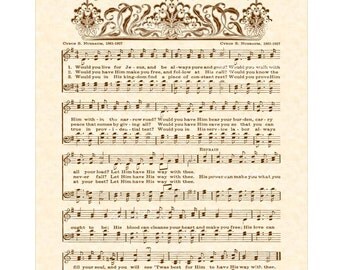 VICTORY IN JESUS 8 x 10 Antique Hymn Art Print Natural