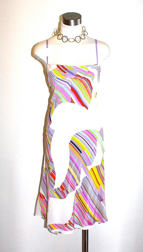 CHRISTIAN LACROIX Vintage Pure Silk Bazar Dress Draped