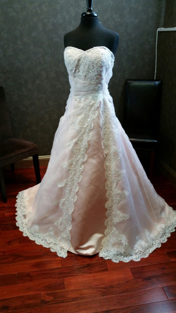 Peaches and Cream Wedding  Dress  Ready  to by 