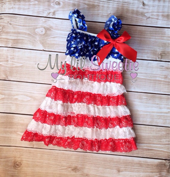 Patriotic dress, 4th of July dress, Lace dress, toddler dress ...