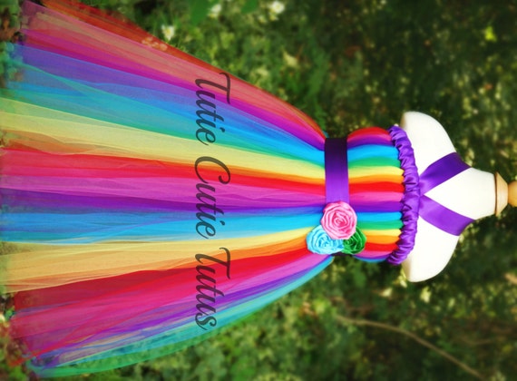 Rainbow Dash Candyland Inspired Tutu Dress