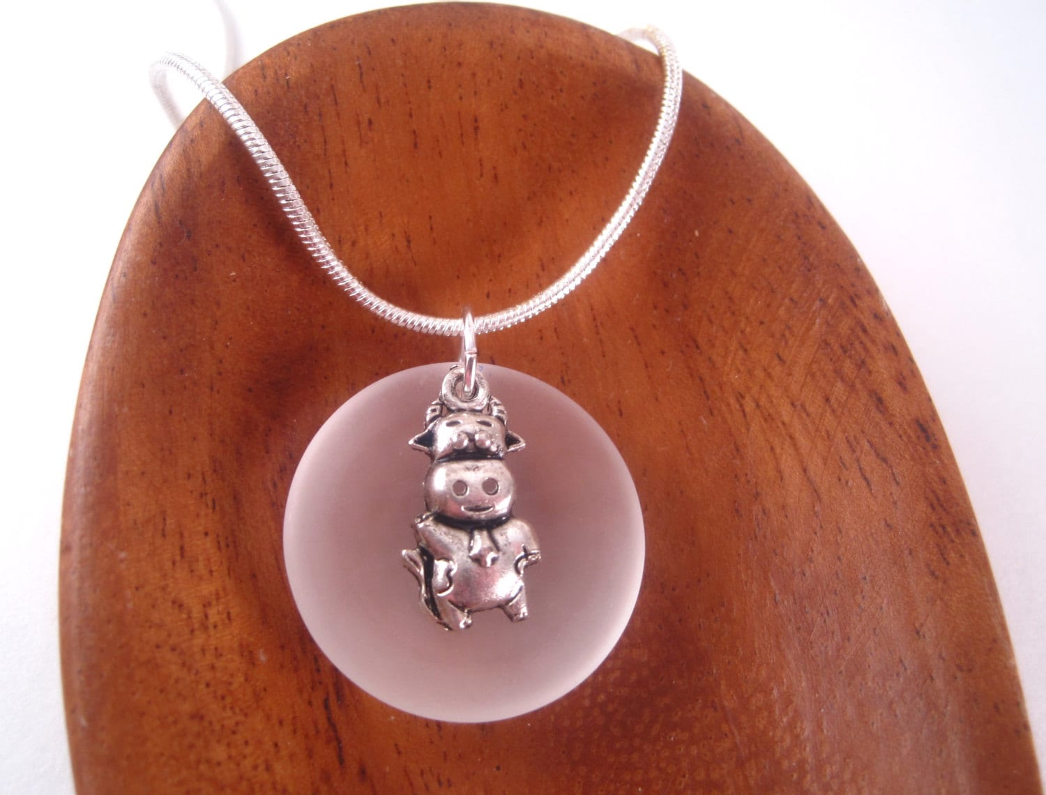 Cow Jewelry Cow Necklace Cow Jumped Over the Moon White