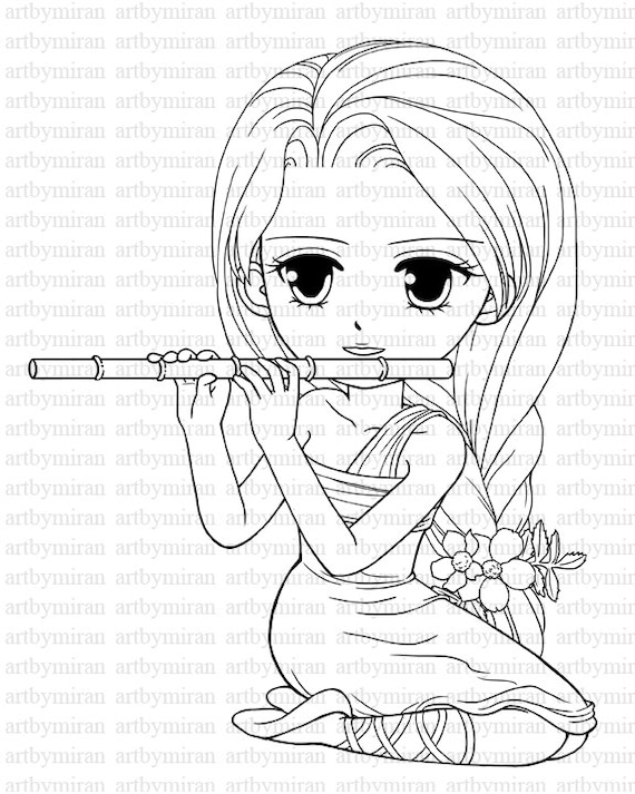  Coloring Page Girl 6