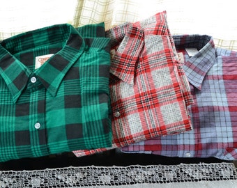 NOS Lot of 3 Ozark Trail Flannel Shirts Made in USA Sz Men's XL Extra ...