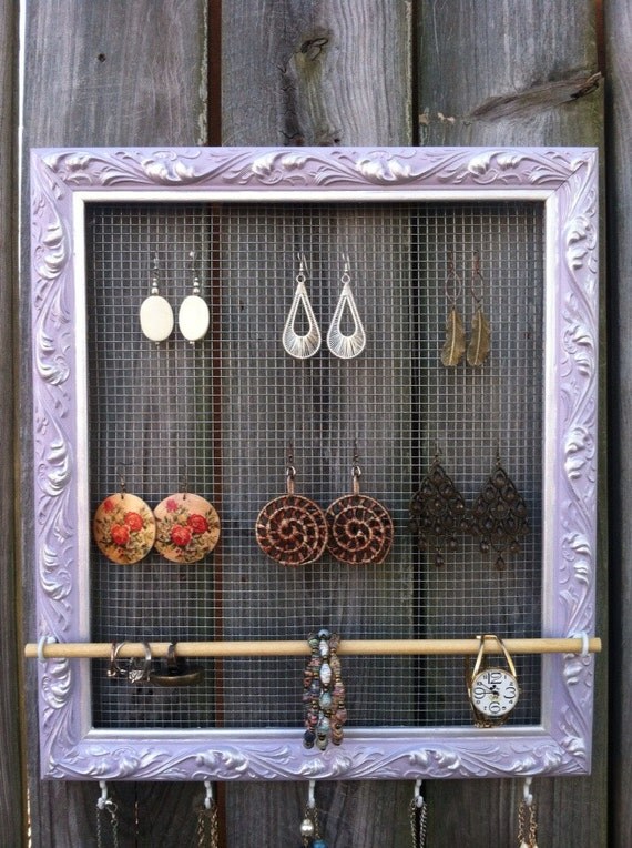 Jewelry Organizer Picture Frame Jewelry Holder Handmade