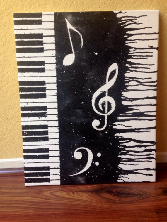 Piano Melted crayon art by CrayonGogh on Etsy