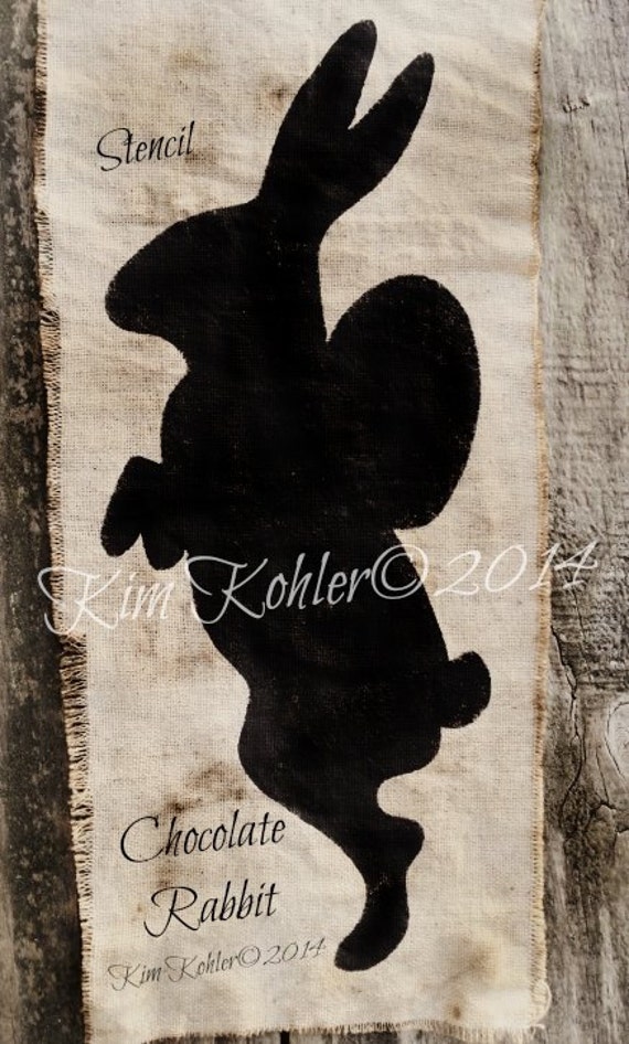 Rabbit Mylar Paint Stencil Silhouette by VeenasMercantile on Etsy