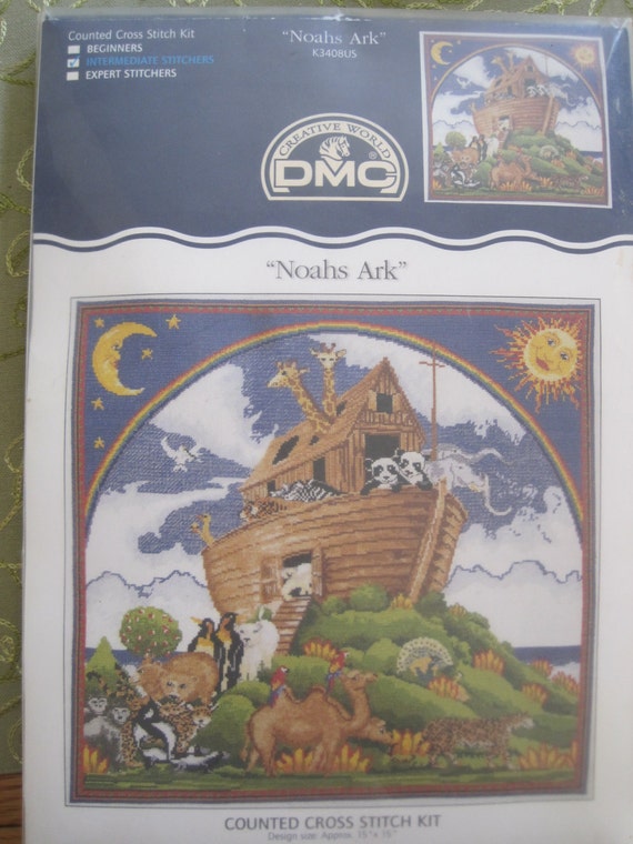 Items similar to Cross Stitch Kit Noahs Ark by DMC NIP NEW ...