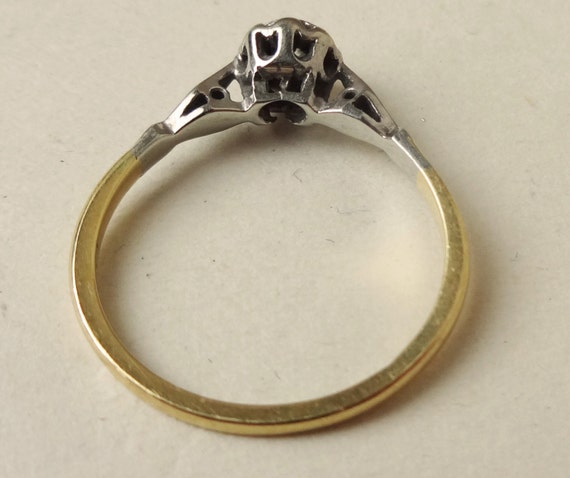 20% OFF SALE Art Deco Diamond Solitaire Engagement Ring