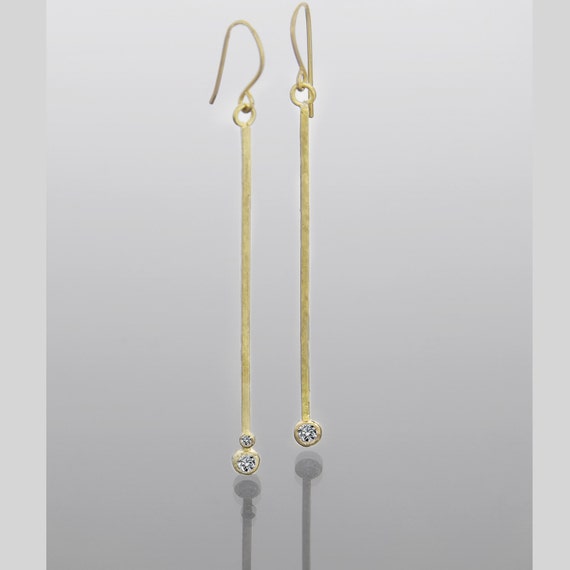diamond stick earrings