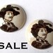 LAST Set - Vintage Ceramic Limoges Cabochons With A Shakespeare Decal (4X) (CB545) S A L E - 50% off