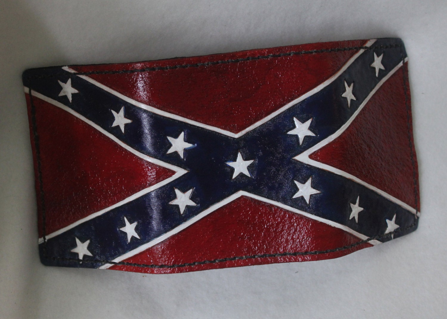 Confederate Flag Leather Wallet Wallets Keweenaw Bay Indian Community